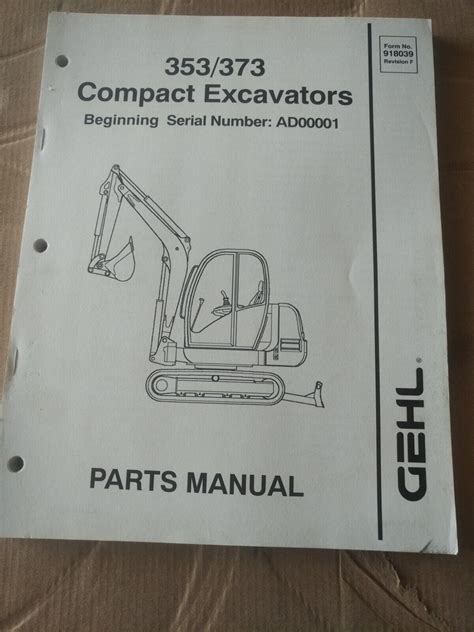 gehl mini excavator 353|gehl parts catalog.